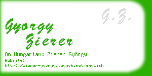 gyorgy zierer business card